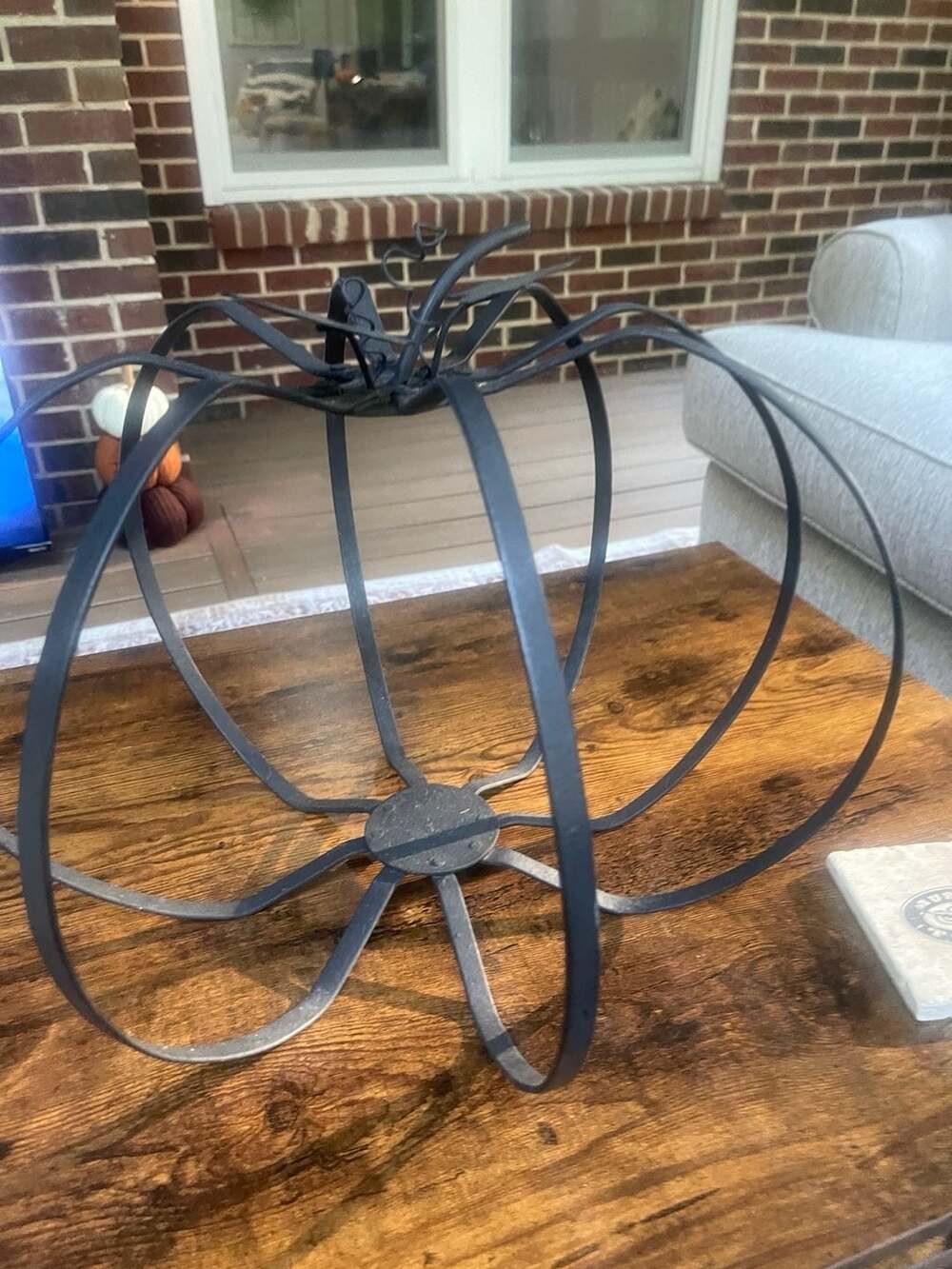 Small Pumpkin - Recycled Metal Art - Garden Ornament,